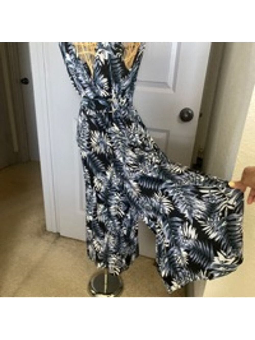 Women's derek heart Jumpsuit Size M Blue/White - Picture 5 of 6